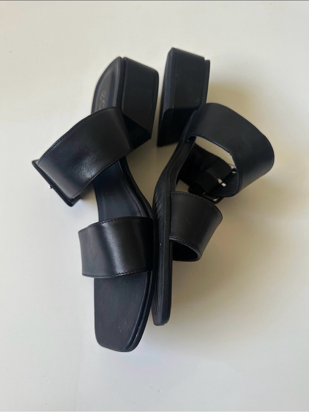 ECCO “Elevate” Squared Sandal | Black - Picture 4 of 7